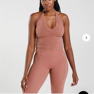 Gymshark Whitney Eyelash Knit Midi Halter Top